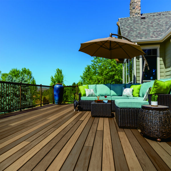 terrasse en teck réversible