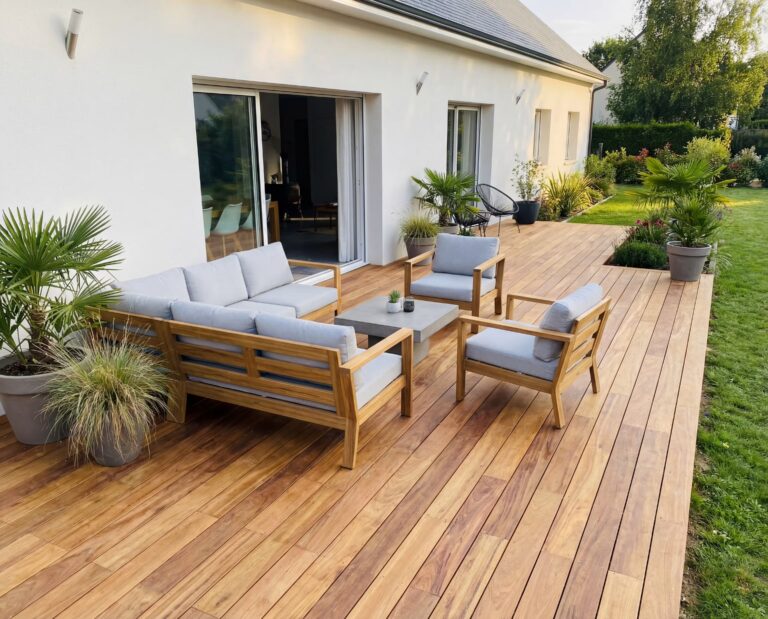 Terrasse bois exotique Tali massif – 25 x 145 mm – FSC 100 %